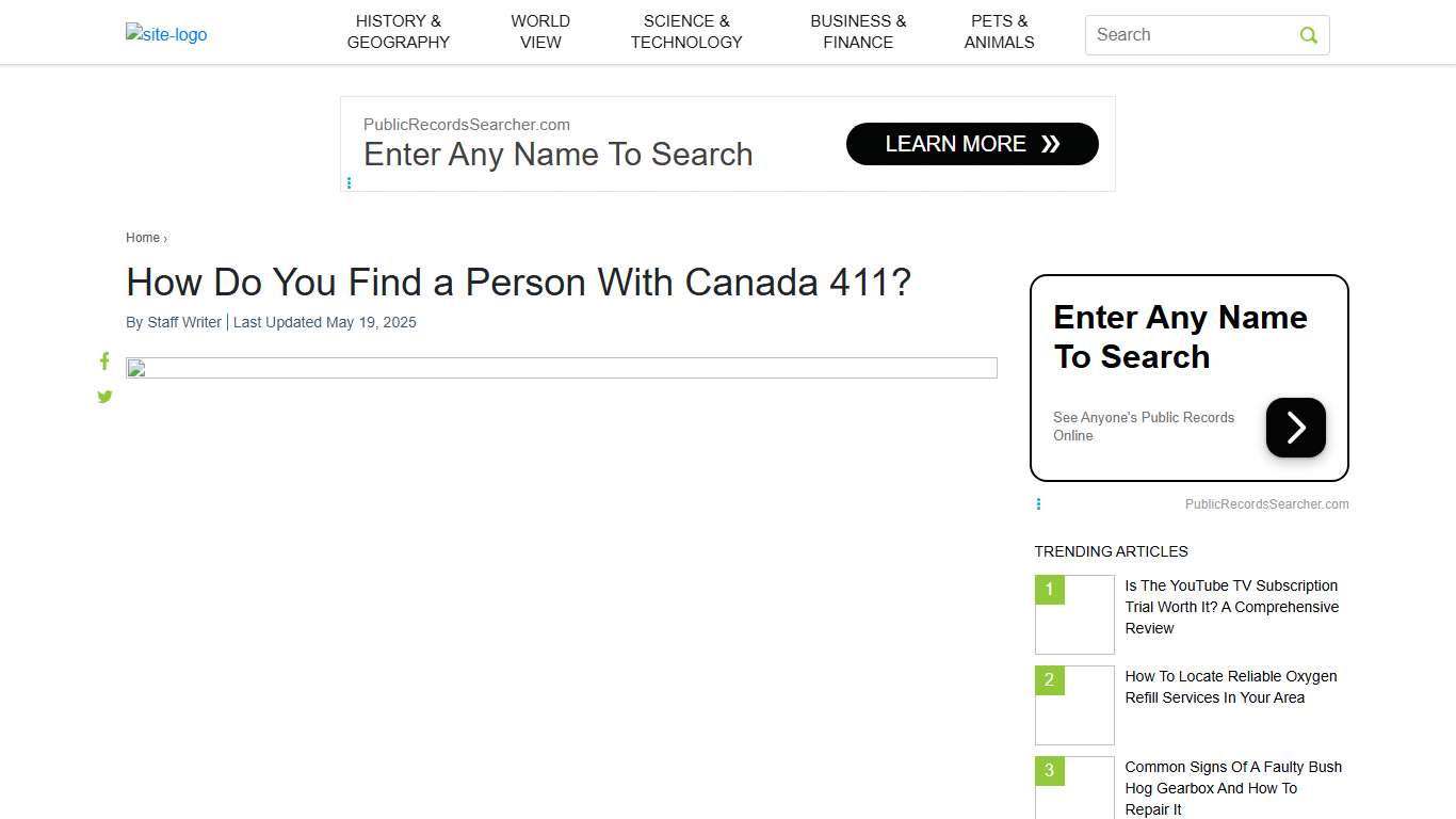 How Do You Find a Person With Canada 411?